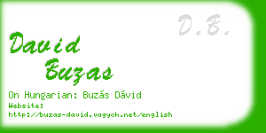 david buzas business card