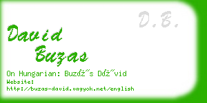 david buzas business card